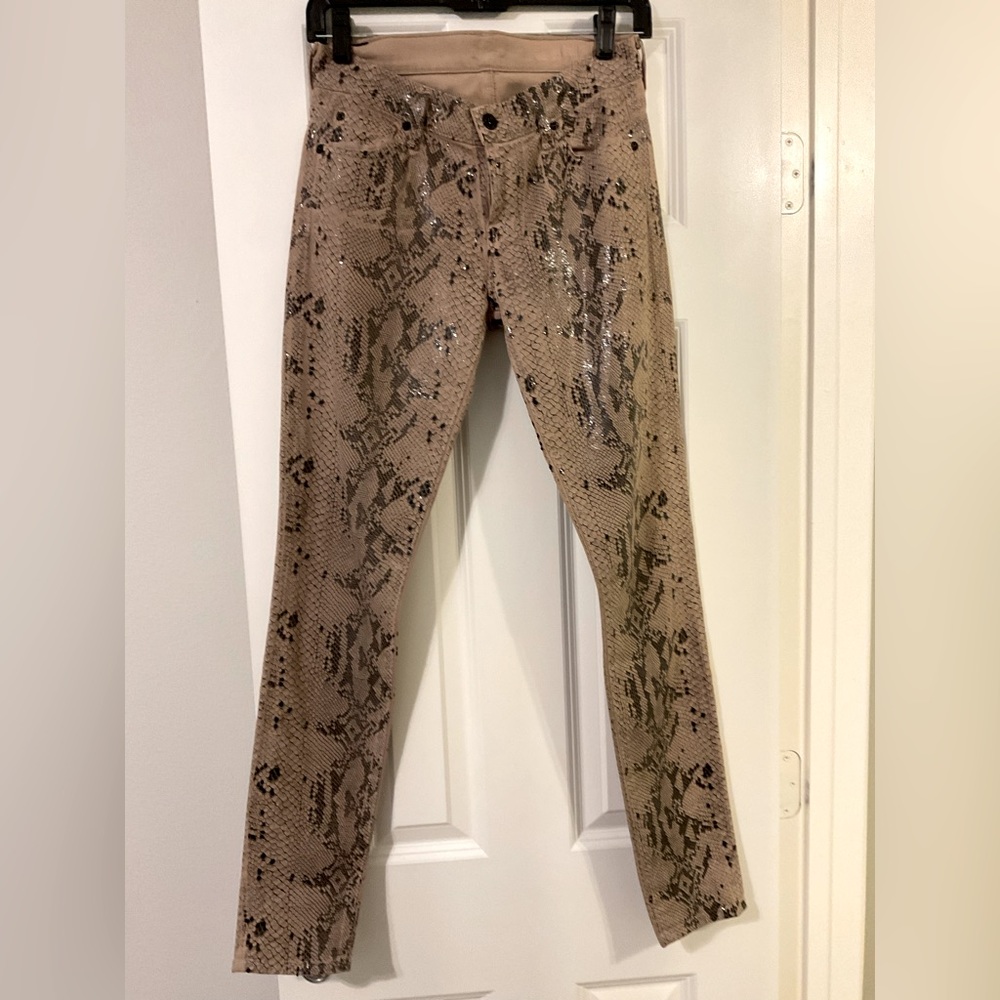 7 for All Mankind THE SKINNY W26 Women's Skinny Stretch Beige Jeans.